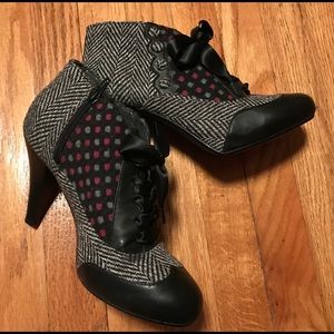 Unique high heel booties